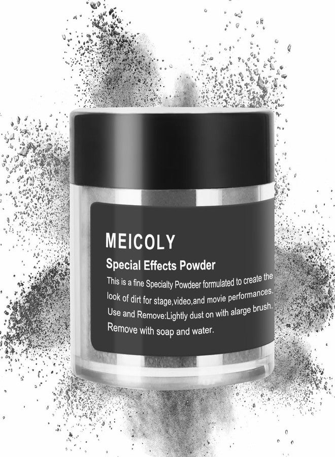 ميكولي بودرة تراب رمادية داكنة من ميكولي للمؤثرات الخاصة للهالوين، مكياج وجه تنكريّ رماديّ على شكل زومبي، بودرة تراب مزيفة فائقة النعومة للاستخدام على المسرح، وعروض الفيديو والأفلام (0.88 أونصة) - Image 1